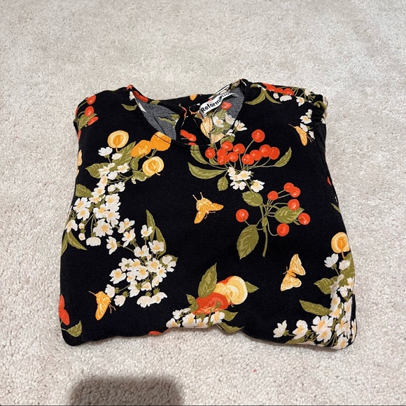 Reformation Black Floral Midi Dress - Picture 7 of 10